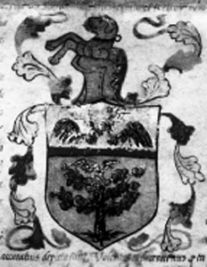 Arme della famiglia Mosco, feudataria  di Melpignano [1560 -1608].